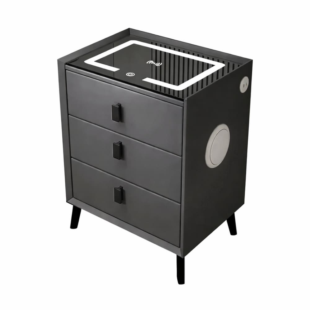 Velador Inteligente Multifuncional Con Cargador Inalámbrico Bluetooth Luz LED USB