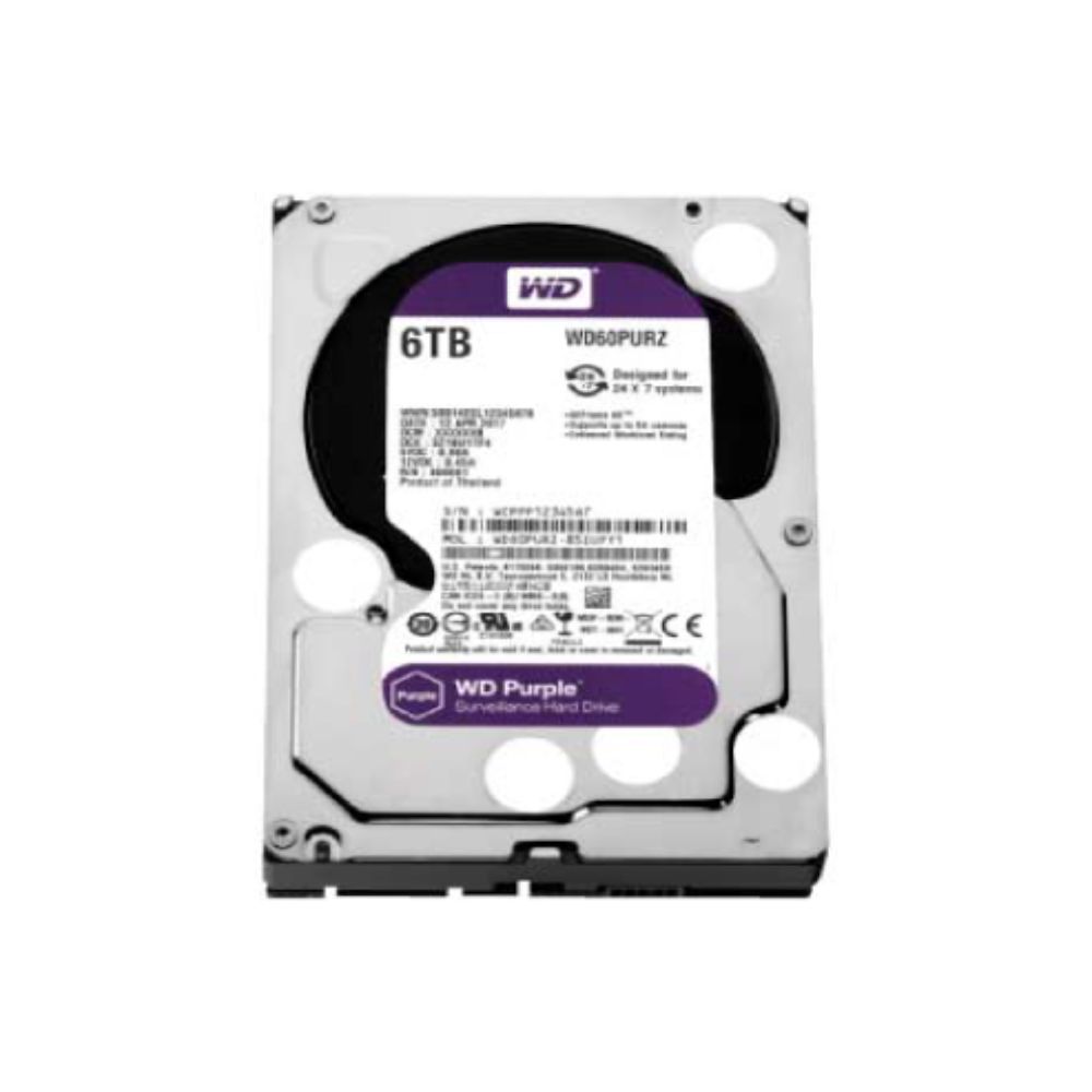 Disco Duro Western Digital WD60PURZ, 6TB, SATA, 3.5"", plomo