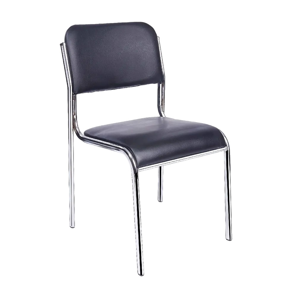 Silla de Visita Fija Loft Negro Ofideas