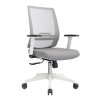 Silla Ergonómica Dubai Gerente Brazos 1D Nylon Gris  Ofideas