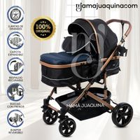 Coche Cuna Moisés de Lujo INFINITIVE GOLD Azul