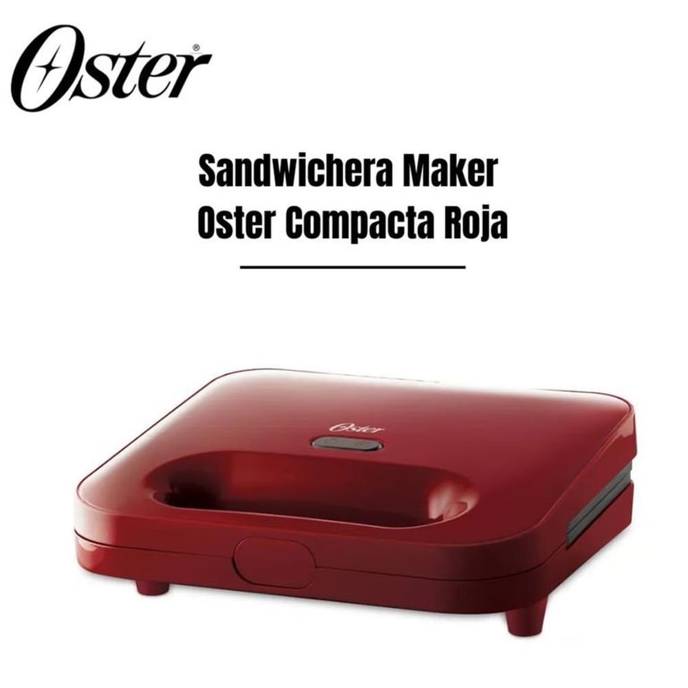 Sandwichera Maker Oster Compacta - Rojo
