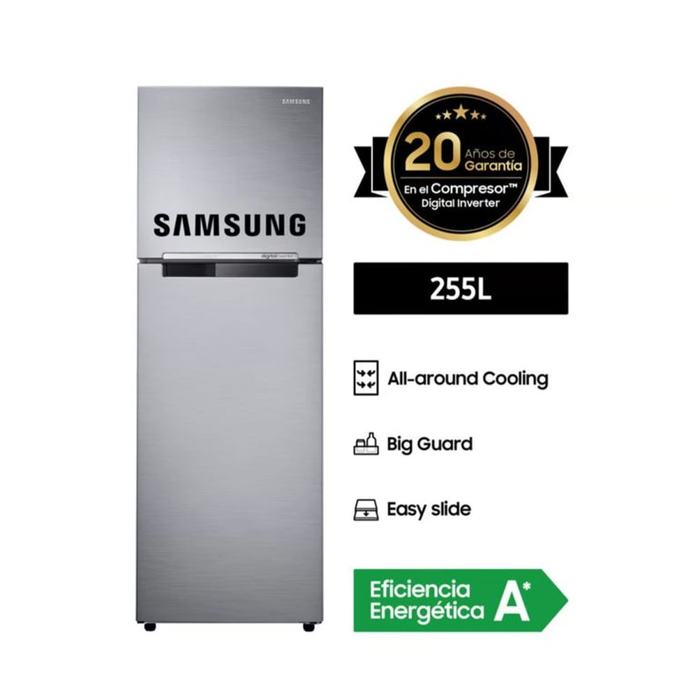 REFRIGERADORA SAMSUNG RT25FARADS8 255Lt SILVER