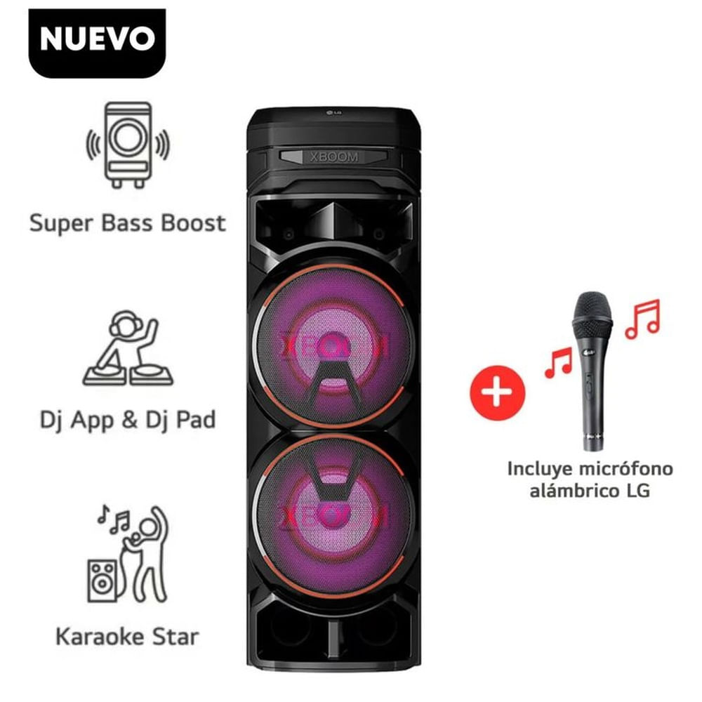 Torre de sonido XBOOM Multi-Bluetooth Karaoke Star Black LG RNC9