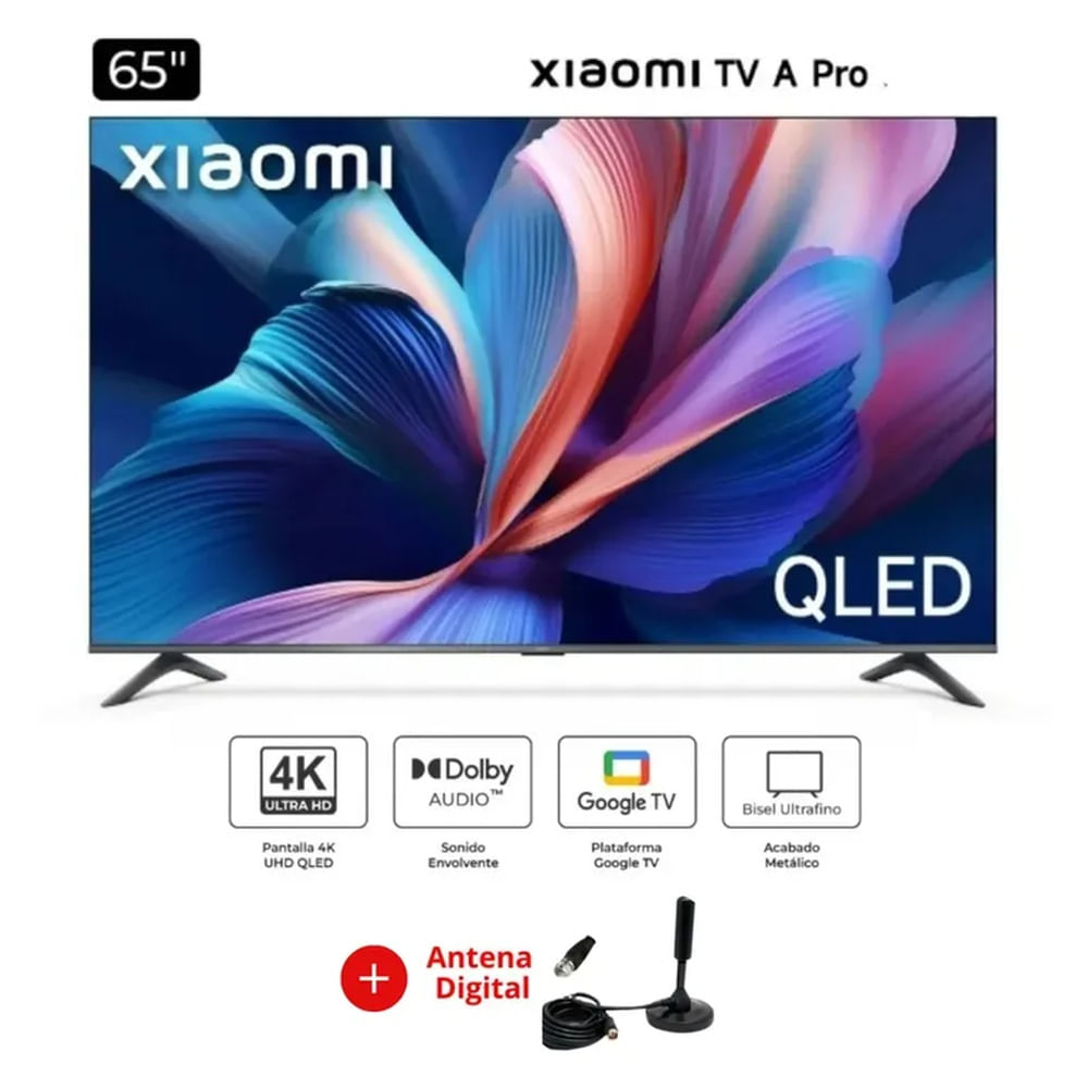 Xiaomi Televisor 65” QLED 4K UHD Smart TV A Pro 2025 + Antena Digital