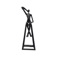 Figura Decorativa Abstracta en Negro Arte Contemporáneo  - Adorno Elegante para Sala Regalo Ideal