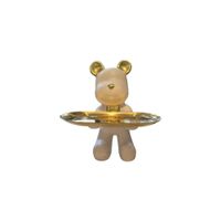 Adorno Decorativo Osito con Bandeja Estilo Moderno - Adorno Elegante para Sala Regalo Ideal