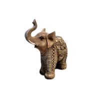 Figura Decorativa Elefante Tallado Estilo Étnico - 437-049117