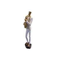 Figura Decorativa Estilizada de un Músico Tocando Saxofón