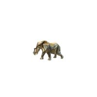 Elefante Dorado Estilo Geométrico