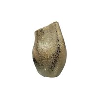 Jarrón Decorativo Orgánico Dorado Envejecido - Adorno Elegante para Sala Regalo Ideal