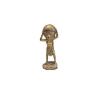 Figura Decorativa Atlas con Globo Terráqueo - Adorno Elegante para Sala Regalo Ideal