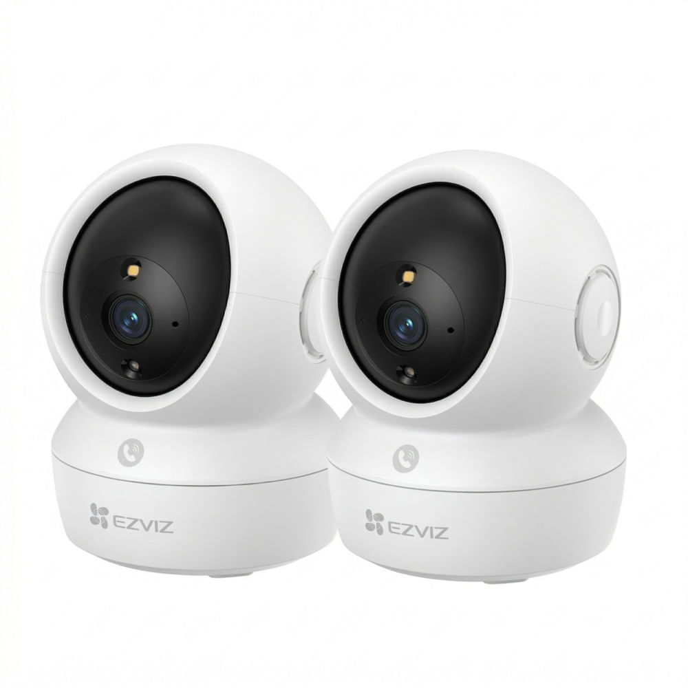 KIT 2 CAMARAS DE SEGURIDAD EZVIZ PARA INTERIORES H6C PRO FULL HD 2MP