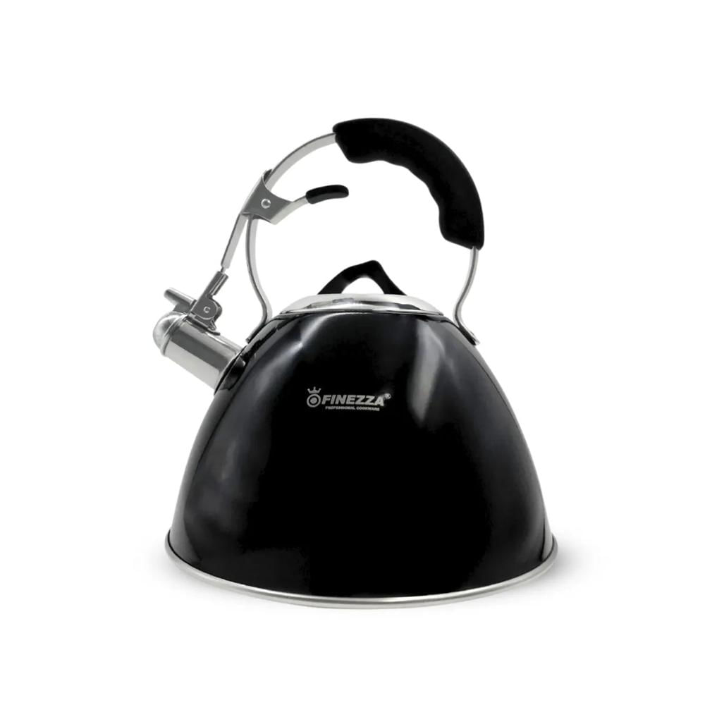 Tetera de 3 Litros FINEZZA de Acero Inoxidable Color Negro FF-T0070-IN