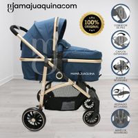 Coche Cuna Moisés Ebaby Carri Deluxe Azul