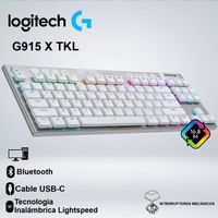 TECLADO G915 X LIGHTSPEED TKL RGB BLUETOOTH TECLAS PBT DOBLE DISPARO