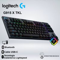 TECLADO G915 X LIGHTSPEED TKL RGB BLUETOOTH TECLAS PBT
