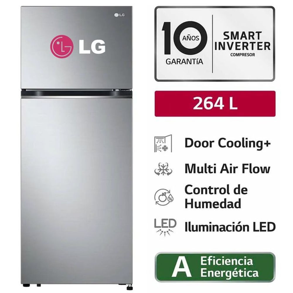 Refrigeradora LG 264L No Frost GT26BPP Top Freezer