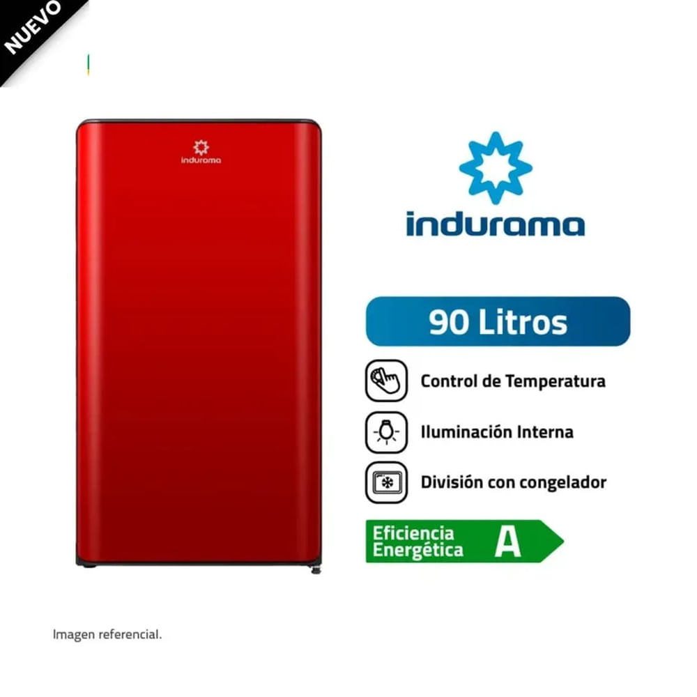 Frigobar Indurama 90L RI-109R Defrost Rojo