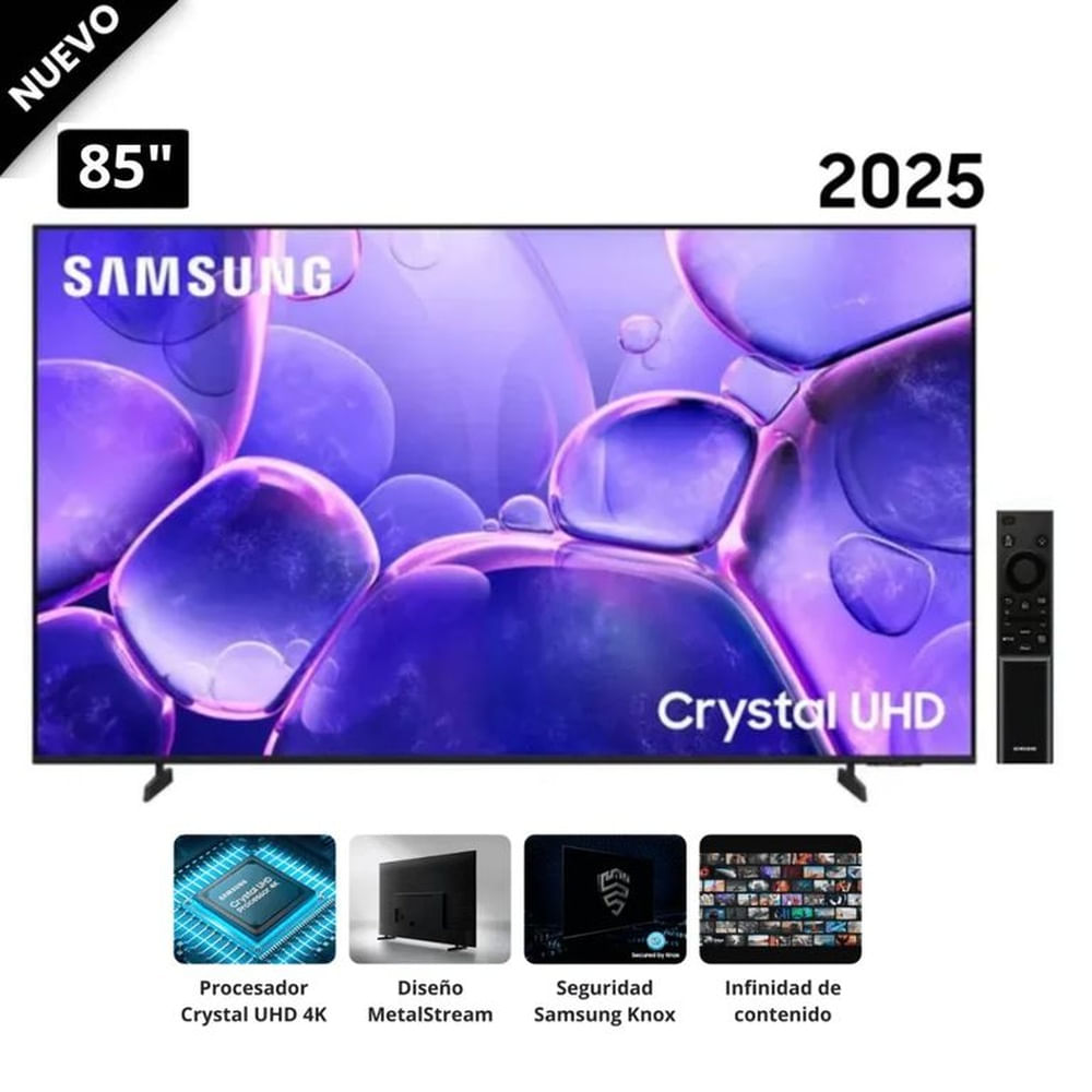 Televisor Smart TV 85 UHD Crystal 4K UHD Samsung UN85U8000FGXPE 2025