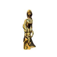 Adorno Decorativo Escultura Madre e Hijo Dorado - Adorno Elegante para Sala Regalo Ideal
