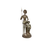 Escultura Decorativa Don Quijote y Sancho Panza - Adorno Elegante para Sala Regalo Ideal