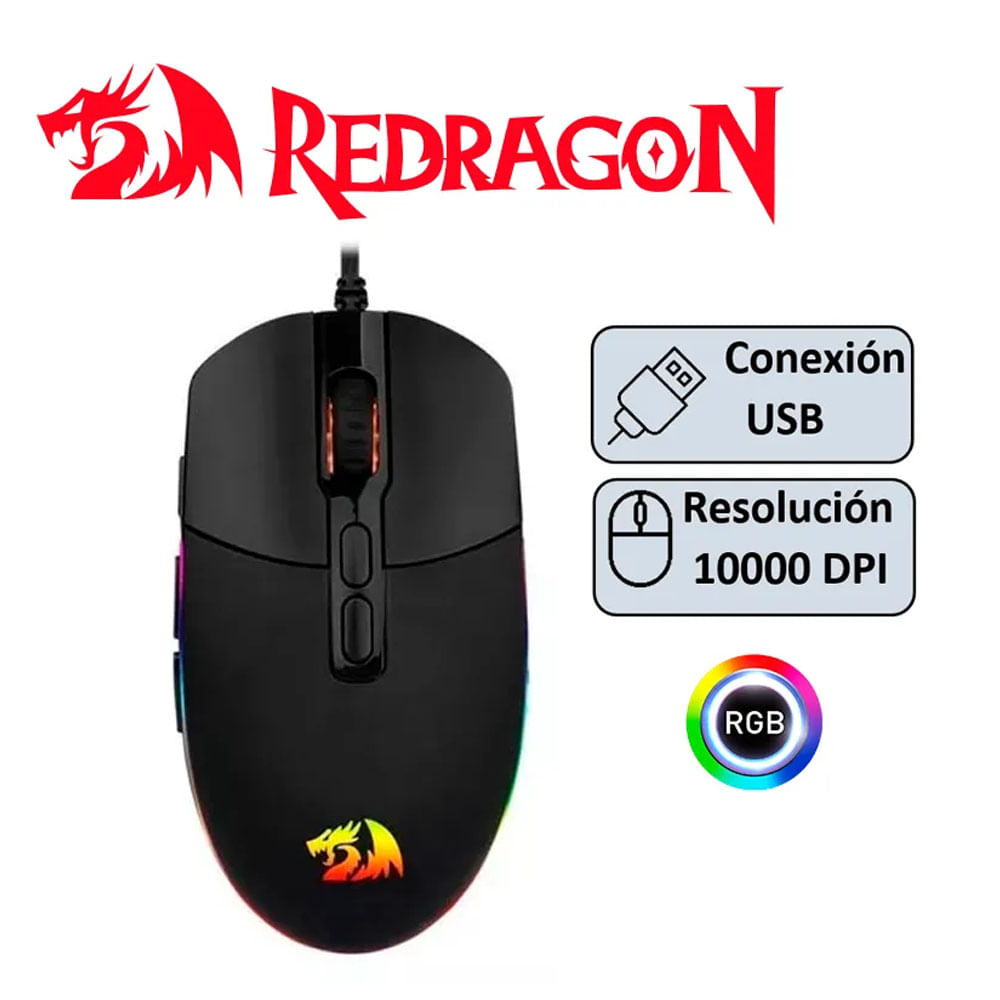 MOUSE REDRAGON INVADER M719 RGB