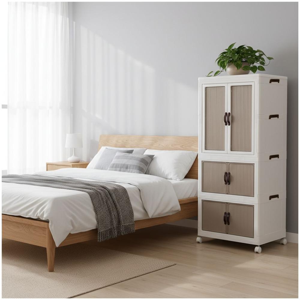 Organizador Ropero Armario Zapatera Multifuncional Plegable Acrílico 125.5x55.5x32cm