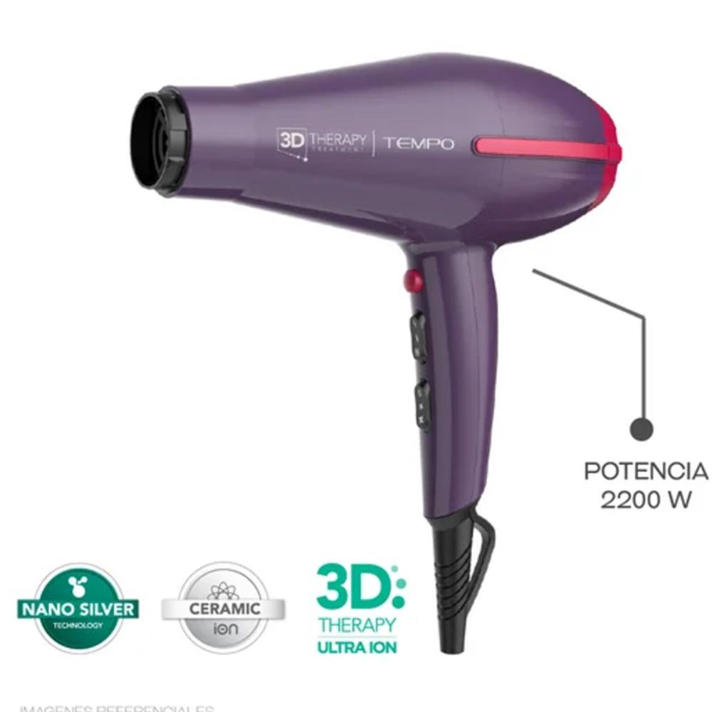 Secadora de Cabello Gama Tempo 2200W Alta Potencia