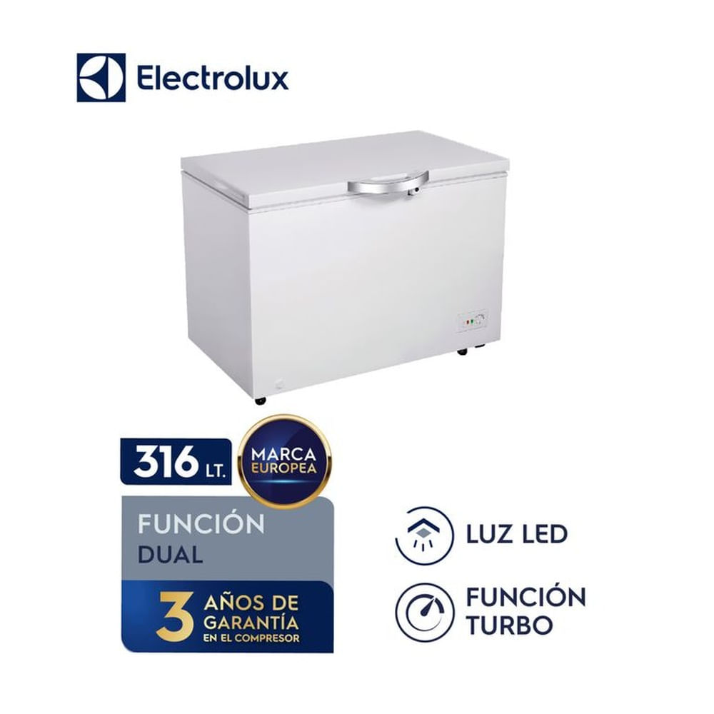 Congelador Horizontal Electrolux 316L Blanco Dual EFCC32C2HQW