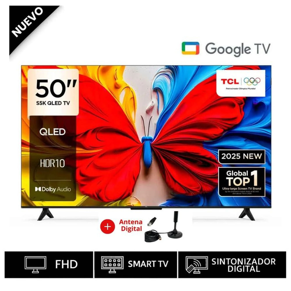 Televisor TCL 50 50S5K QLED FHD + Antena Digital