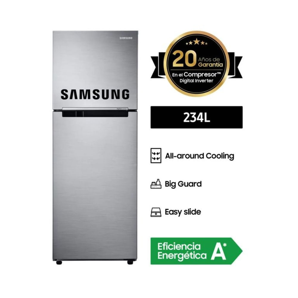 REFRIGERADORA SAMSUNG RT22FARADS8 234LT GRIS