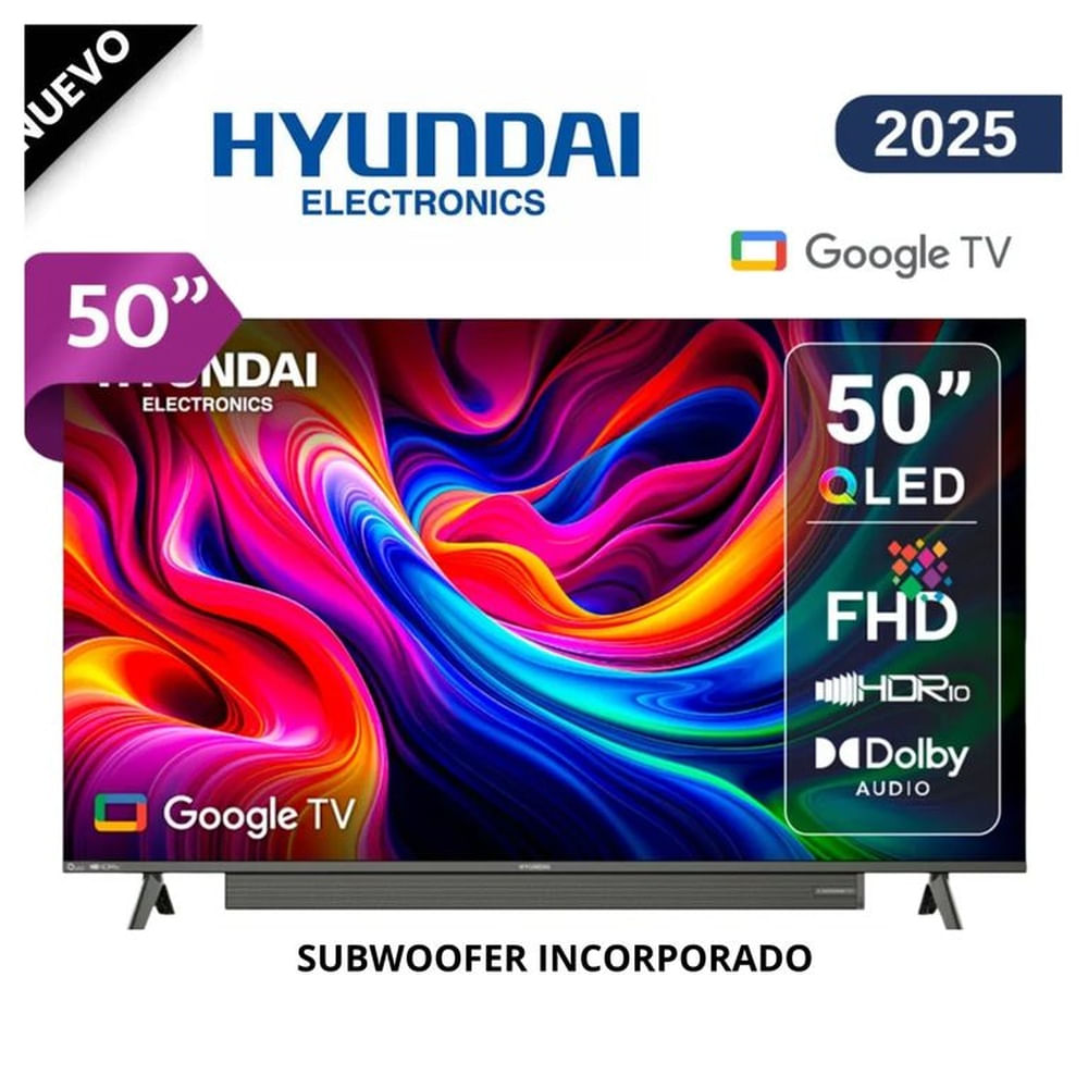Televisor HYUNDAI 50 QLED FHD Google TV HYLED5029QFG