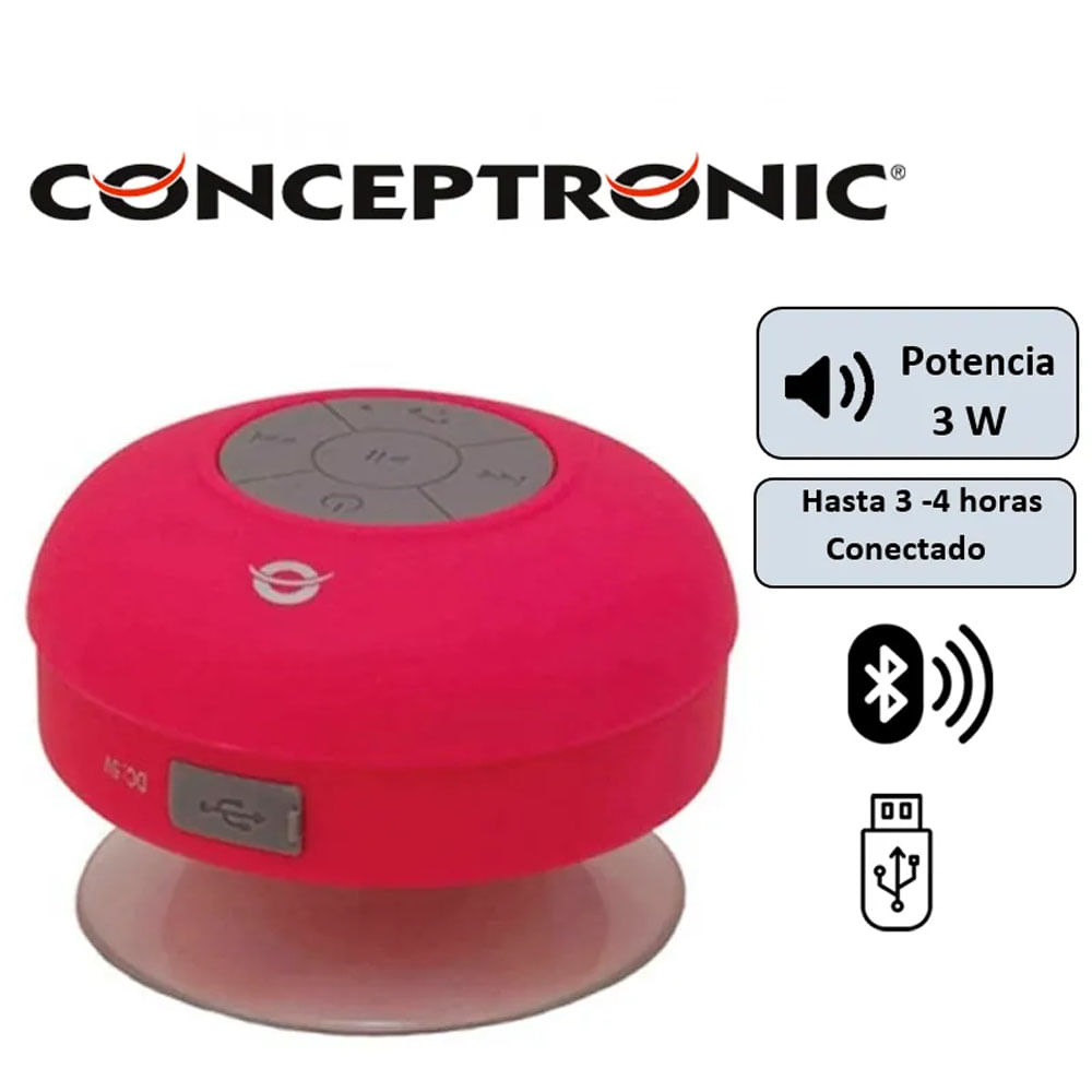 PARLANTE PORTATIL CONCEPTRONIC CSPKBTWPSUCP ROJO