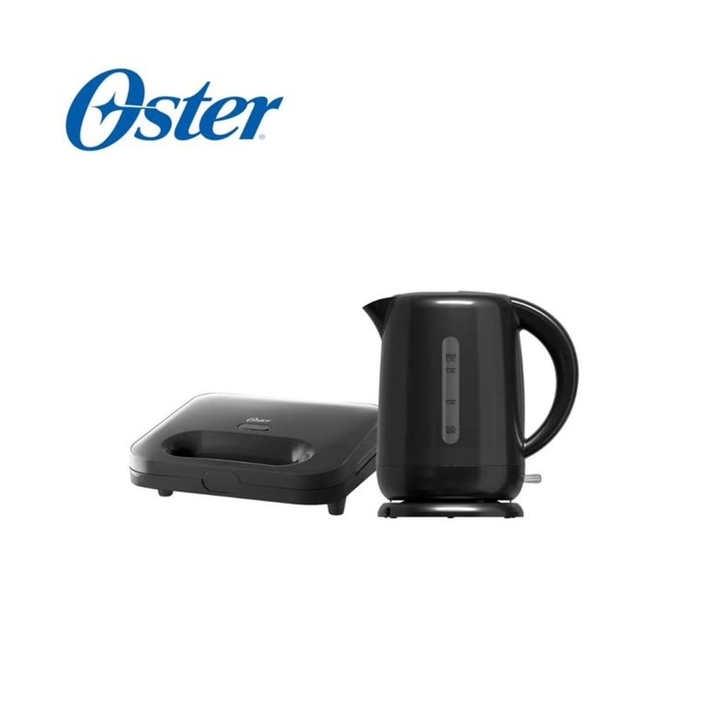 Combo Oster - Hervidor Sandwichera Color Negro