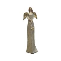 Adorno Decorativo Ángel con Estrella Tonos Blanco y Dorado  - Adorno Elegante para Sala Regalo Ideal