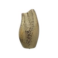 Jarrón Decorativo Texturizado en Tono Dorado Envejecido - Adorno Elegante para Sala Regalo Ideal