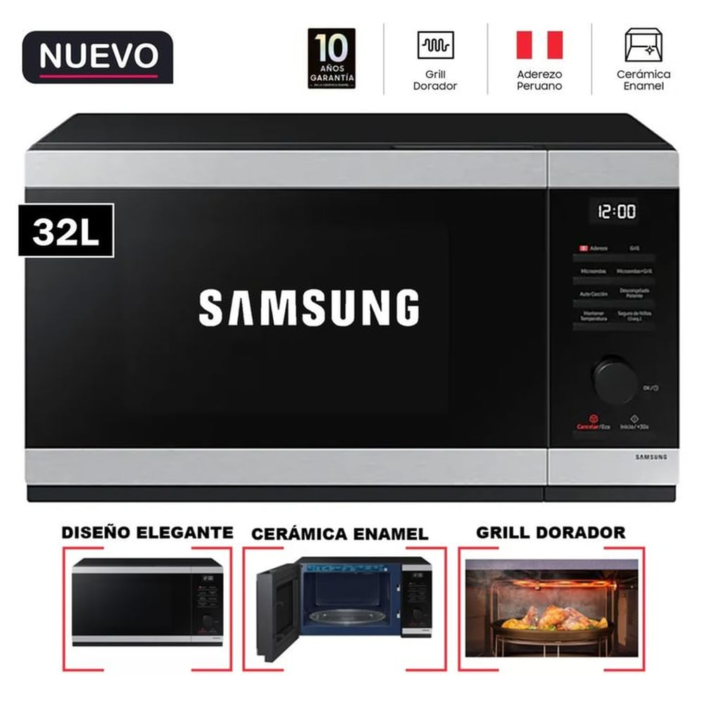 Horno Microondas Samsung 32 LT C/Dorador MG32DG4524ATPE