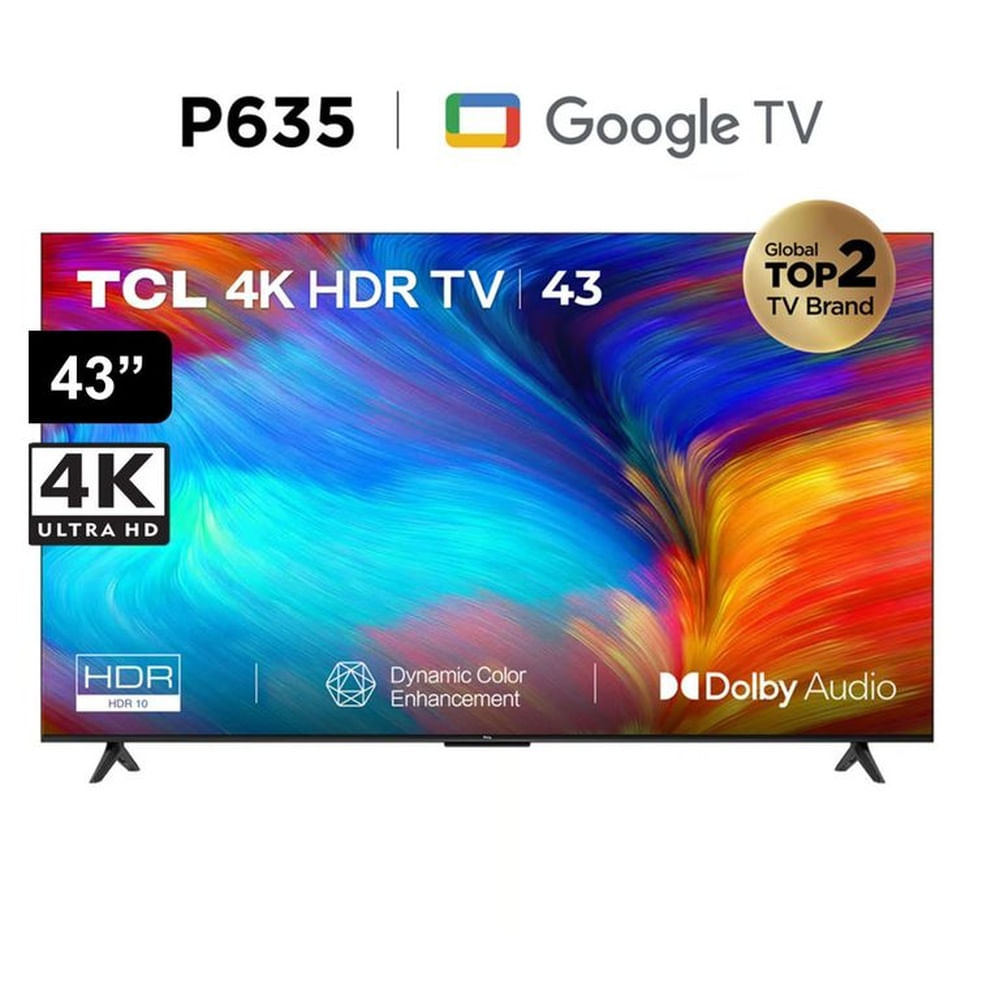 Televisor TCL 43 UHD 4K LED Smart Tv 43P635 Google TV