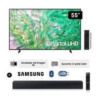 Televisor Samsung 55UHD Crystal 4K Tizen OS Smart TV UN55DU8000 + +Samsung Soundbar HW-C400