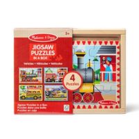 Rompecabezas Puzzles Didactico Vehiculos de Madera 4 en 1 Melissa & Doug