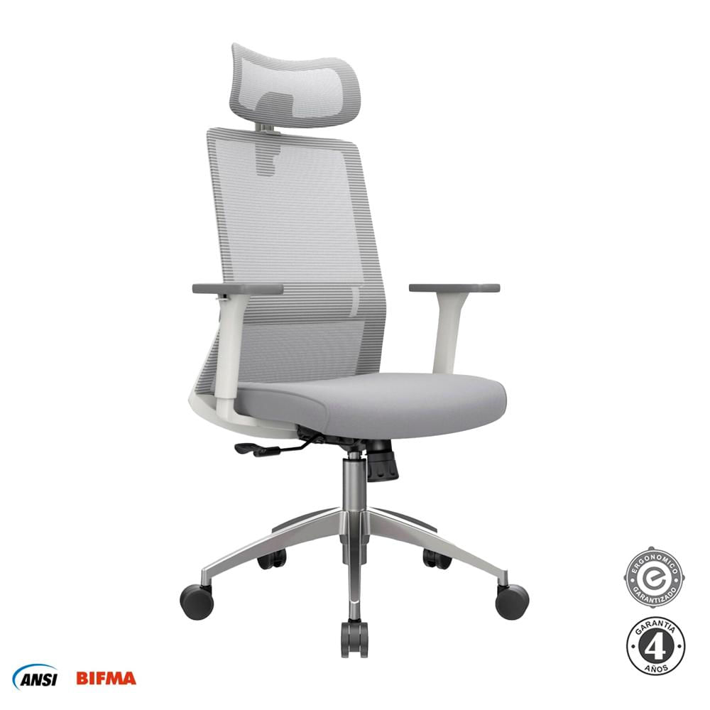 Silla Ergonómica Twist Presidente Aluminio Gris Ofideas