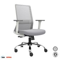 Silla Ergonómica Twist Gerente Cromado Gris Ofideas