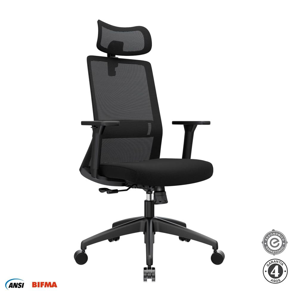 Silla Ergonómica Twist Presidente Nylon Negro Ofideas