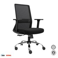 Silla Ergonómica Twist Gerente Cromado Negro Ofideas