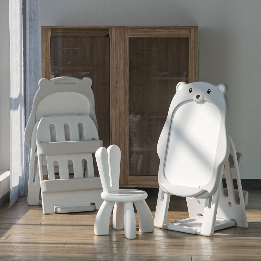 Pizarra librero modelo osito gris