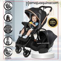 Coche Moisés Travel System J SPARROW Porta Bebé Black