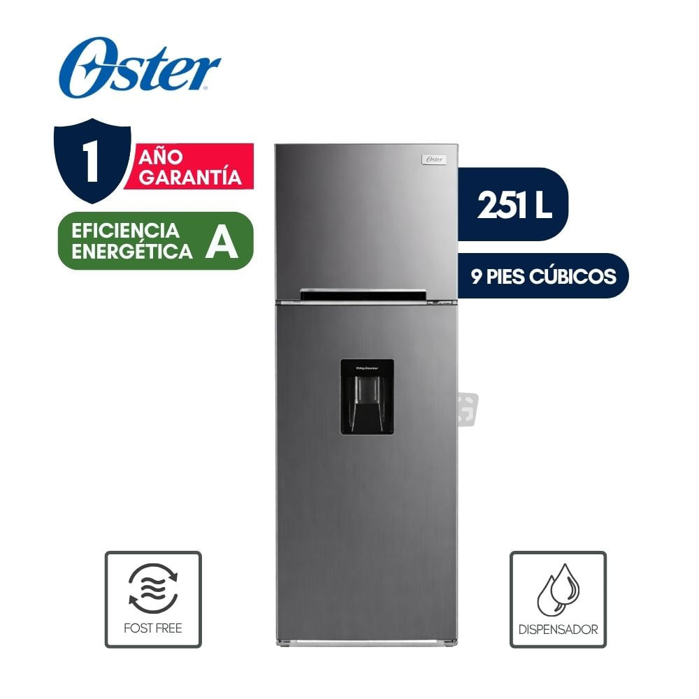REFRIGERADORA OSTER INVERTER NO FROST 245L OS PNFH2902VD