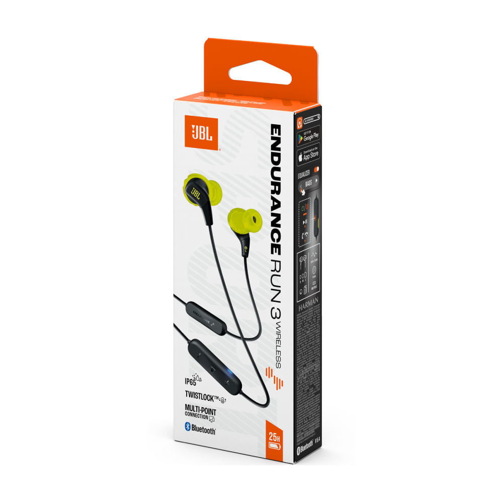 JBL Endurance Run 3 Audífonos Deportivos In-Ear con Resistencia IP65 y Sonido JBL Pure Bass