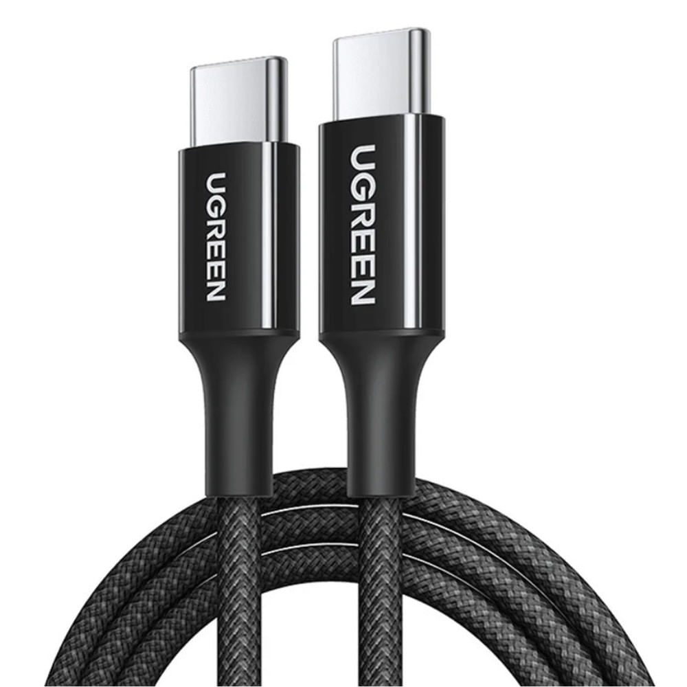 Cable USB-C Ugreen L501 60W 3A 2m Fast Charging Nylon Braided Negro - 65245
